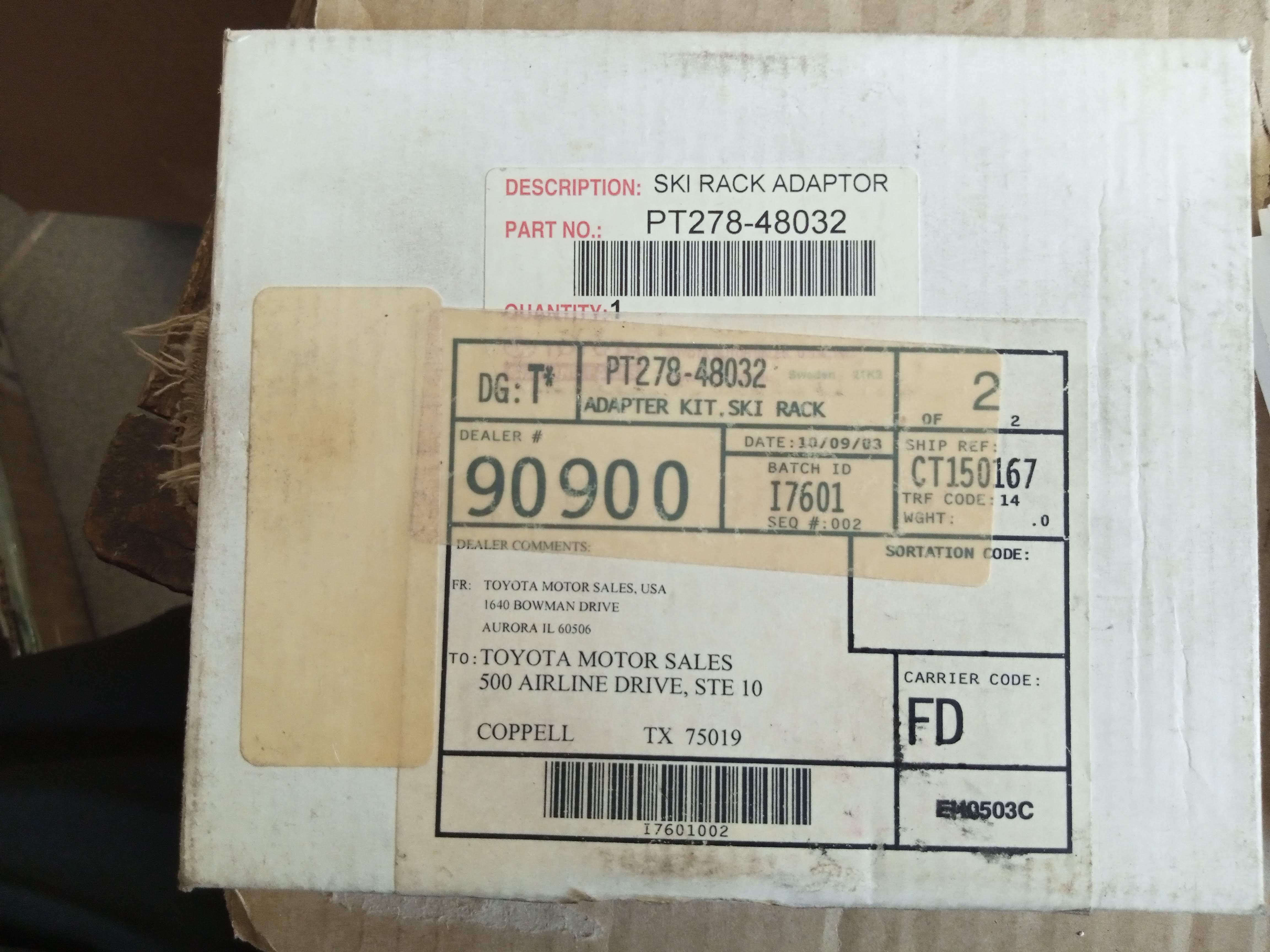 Крепление для лыж Lexus GX 470, LX 470, RX 300 2